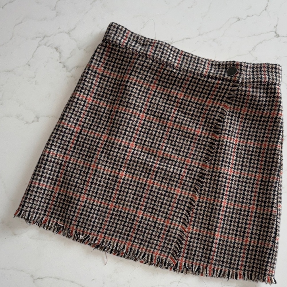 Urban Outfitters Checkered Mini Skirt - Black and Pink